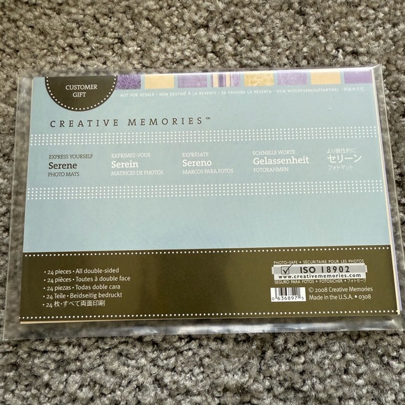 Creative Memories Serene Photo Mats - Blue and Purple - Picture 1 of 2